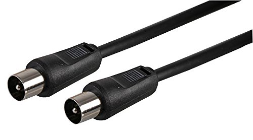 PRO SIGNAL JR9009/1M BLACK-ROHS TV Aerial Lead, Coax Plug to Coax Plug, 1m Black