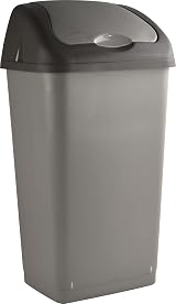 Sterling Ventures Large 60L Rubbish Swing Bin with Self-Closing Lid