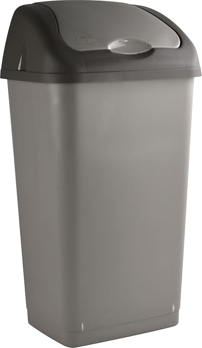 Sterling Ventures Large 60L Rubbish Swing Bin with Self-Closing Lid
