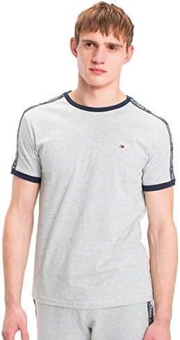 Herren T-Shirt Kurzarm Rundhalsausschnitt, Grau (Grey Heather), L
