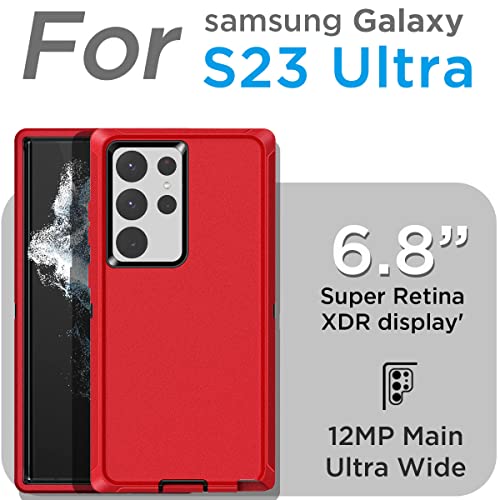 AICase for Samsung Galaxy S23 Ultra Case, with Screen Protector Rugged