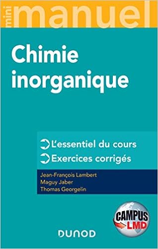 Amazon Fr Chimie Inorganique Cours Exercices Lambert Jean Francois Jaber Maguy Georgelin Thomas Livres