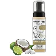 Wahl USA Pet Friendly Waterless No Rinse Shampoo for Animals - Coconut Lime Verbena Scent – Oatmeal Formula Cleans, Conditions, Detangles & Moisturizes Dogs Fur – 7.1 Oz - Model 820015A