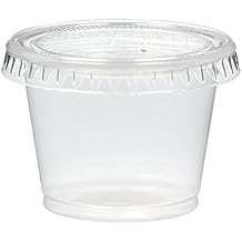 125 Count Jello Shot Souffle Cups and Lids, 1-Ounce, Translucent