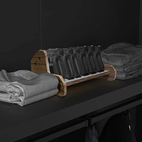 DINGDOON Pure Wood Made Pistol Rack, Handgun Rack for Gun