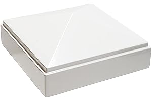 3" x 3" Aluminium Pyramid Post Cap for Metal Posts - Pressure Fit - White - DHPPC30W