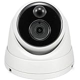 Swann Wired PIR Dome Security Camera, Ultra 4K HD Surveillance Cam with Color Night Vision, Indoor/Outdoor, Thermal, Heat & M