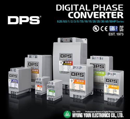 DPS 10HP MY-PS-10 Used for 7.5HP(5.5kW) 23A Motor, Single to 3 Phase Converter, 1 DPS Must Be Used for 1 Motor Only, Input/Output 200-240V, UL Listed