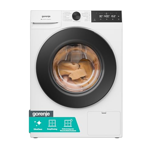 Gorenje WGAM474A Waschmaschine mit Dampffunktion /7 KG /1400 U-Min/ConnectLife /15 Programme/UltraClean/EasyDosing/SteamTech/Inverter PowerDrive /20% besser als