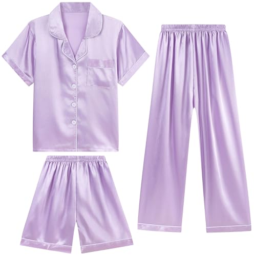 DIPUG Girls Satin Pajama Set