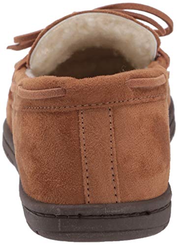 FOCO NCAA Arkansas Razorbacks Mens College Team Logo Moccasin Slippers, Tan, Small (7-8)
