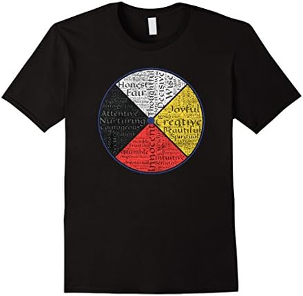 EDDArtNative American Words Of The Medicine Wheel 1 T-Shirt T-ShirtOEKO-TEX STANDARD 100