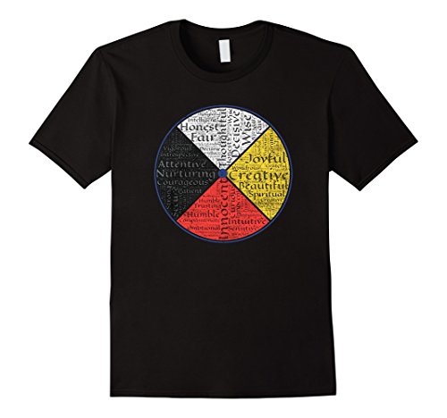 EDDArtNative American Words Of The Medicine Wheel 1 T-Shirt T-ShirtOEKO-TEX STANDARD 100