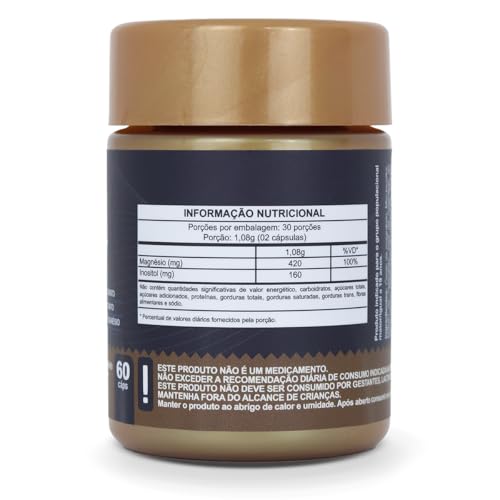 Kit 3 und. 180 cápsulas. 7 Magnésios + Inositol. Dimalato Taurato Citrato Bisglicinato Complexo Quelato Alta Absorção