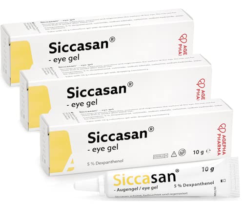 Siccasan Intensive Eye Gel | Corneal Gel & Eye Lubricant | Eye Gel for Dry Eyes| Relief Against Irritated and Sore Eyes | Night Time Eye Gel for Dry Eyes