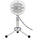 Blue Microphones Snowball USB Microphone - Textured White (4911-SBBN) with Pop Shield Universal Pop Filter Microphone Wind Screen with Mic Stand Clip