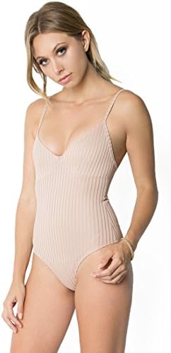 Fashion Women's Ribbed Bodysuit (Large)