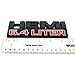 Yoaoo 2x OEM Black Hemi 6.4 Liter Emblem 6.4Liter Badge Side Decal 3d for Dodge 6.4L RAM 2500 3500 Mopar