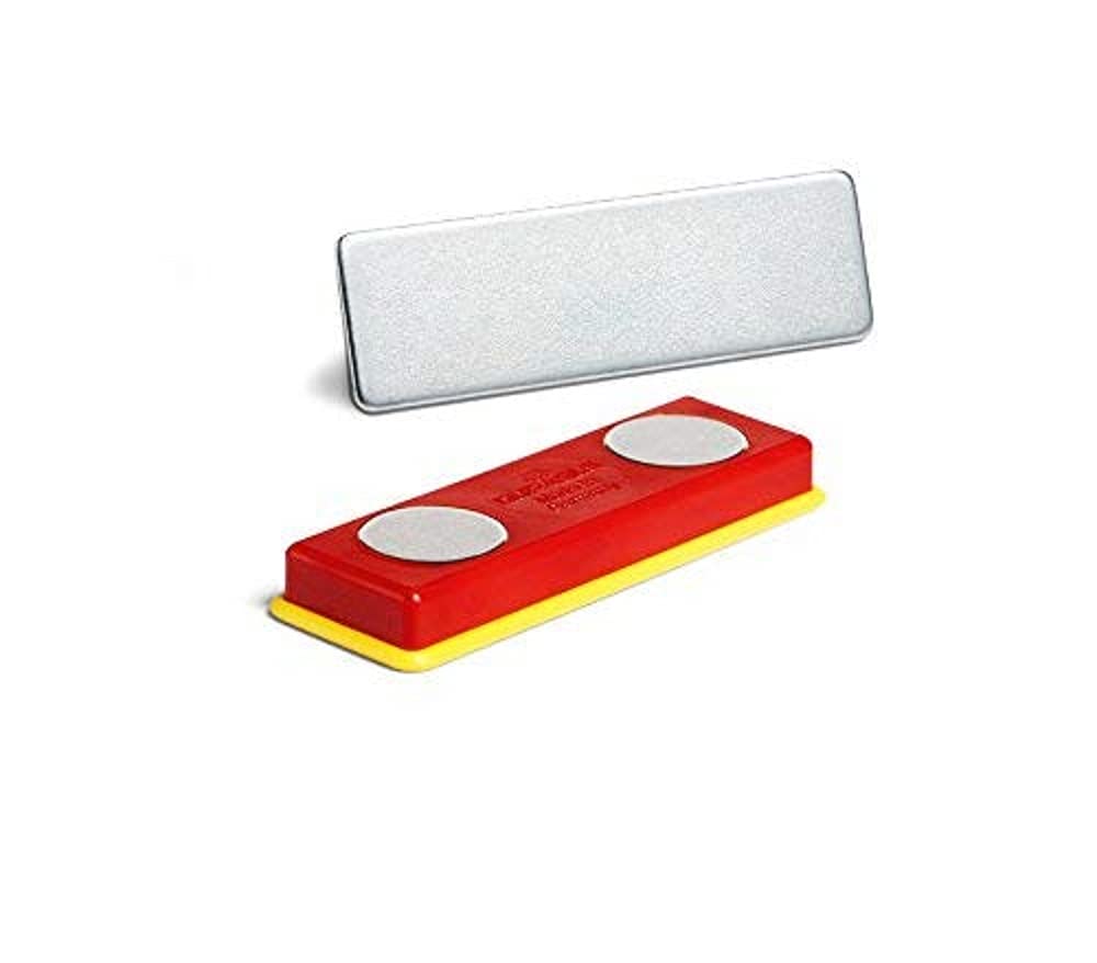 Durable 891700 Magnet set and metal plates, 10-Piece, Red/Yellow