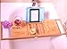 Premium Bamboo Bath Caddy Tray with Adjustable Sides, Has a Wine Glass Holder, a Book or Tablet Holder, and a Tray for Your Phone. Take Your Relaxation to the Next Level