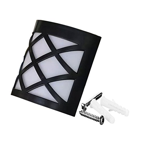 RedSun 6 Pack Retro 6 LED Solar Powered Outdoor Path Light Yard Fence Gutter Garden Wall Lamp