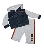 Harley-Davidson Boys Winged B&S Fleece Hooded Denim Blue Jog Set