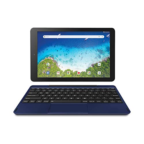 Newest Premium High Performance RCA Viking Pro 10.1″ 2-in-1 Touchscreen Laptop Computer Tablet Quad-Core Processor 1G Memory 32GB Hard Drive Detachable-Keyboard Android 8.1 (10 Inch, Blue)