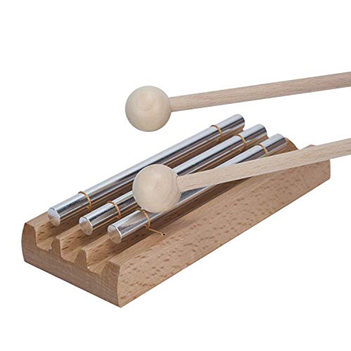 4 pcs Bell Mallets Glockenspiel Sticks, Mallet Percussion with Wood Handle Round Head Hammer for Energy Chime Xylophone Wood Block and Bells