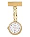 ShoppeWatch Nurses Lapel Pin Watch 24hr Military Time Analog FOB Infection Control Watch GoldTone NW-233