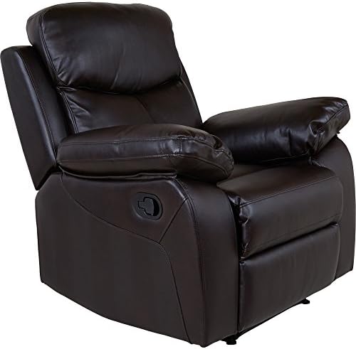 Fenway Recliner Faux Leather Chair Brown