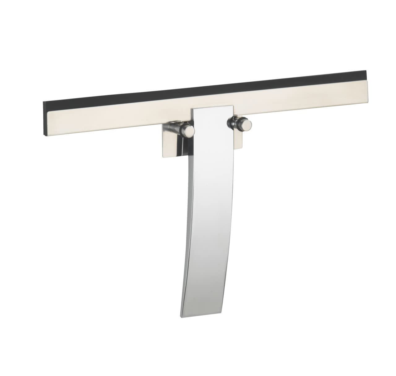 WENKO 18172100 Bathroom wiper Gela, shiny - for bath and shower, Zinc diecasting, 24 x 16 cm, Shiny
