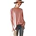 37YIMU Women girl's Fashion Loose Short Sleeve T-Shirt Blouses top Color Pink