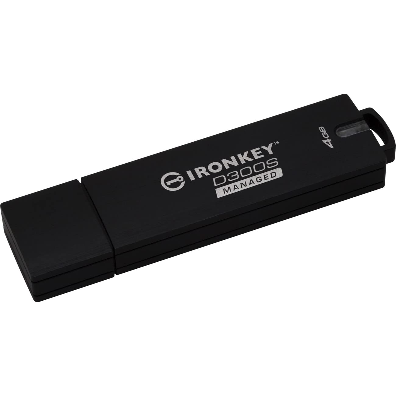 Kingston Technology IronKey D300 USB Flash Drive 4GB USB Type-A 3.0 (3.1 Gen 1) Black - USB Flash Drives (4GB, USB Type-A, 3.0 (3.1 Gen 1), 80MB/s, Cap, Black)