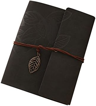 30 Sheets (60 Pages) 21.8x17.5 cm Retro PU Leather Hand Scrapbook DIY Family Instant Camera Photo Album Book for Fuji Instax Mini 70 7S 8 25 50S 90,WIDE 300,WIDE 210 Films - Black