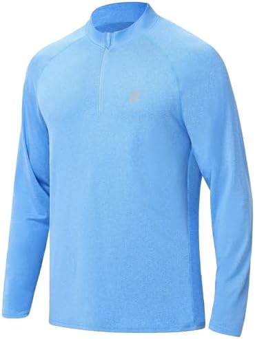 Roadbox Men's UPF 50+ UV Sun Protection Shirts, Quarter Zip