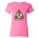 Amazing Items Shit Happens Funy Poop Emoji Women's T-Shirt, X-Large, Azalea Pink