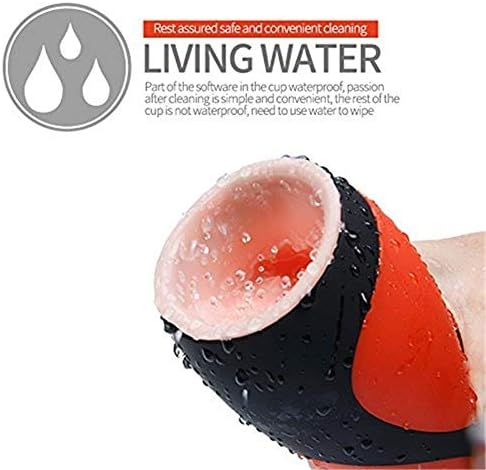 30 Modes Deep Throat Electric Massager Oral Automatic Cup for Men - Red