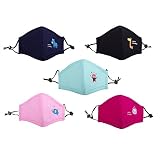 Ligart Kids Anti Pollution Mask with Activated Carbon N95 Filters Dust Mask Filtration Exhaust Gas Anti Pollen Allergy PM2.5 Air Filter Mask for Outdoor Activities