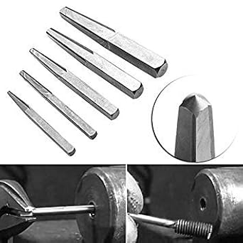 Generic 5Pcs/Set Screw Extractor Kit Guide Broken Damaged Bolt Remover Drill Bits 2017
