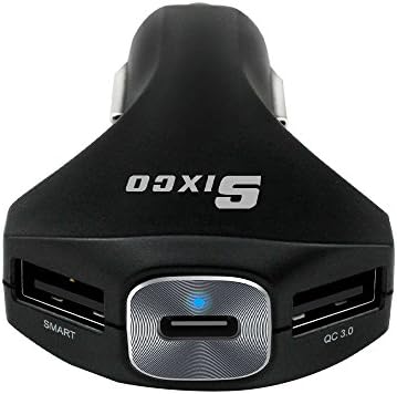 Car charger quick charge 3.0 dual usb and type c ,cell phone fast car charger adapter 24W for iphone 6 7 s sanmsung galaxy s6 s7 s8 edge by Sixco