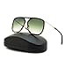 Victoria Beckham Lever Navigator Aviator Sunglasses VBS35 C4 Dark Turtle / Green