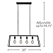 Stone & Beam Industrial Open Rectangle Frame Ceiling Chandelier Pendant with 4 LED Light Bulbs - 9.5 x 9.5 x 14.38 Inch, Matte Black