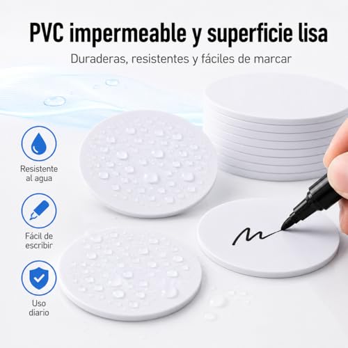 RJIHOEN Etiquetas NFC,50pzs Chip NFC tarjetas redondas,NTAG 215,memoria de 504 bytes totalmente programable, compatible con TagMo y Amiibo, para Android iPhone y todos los dispositivos (50)