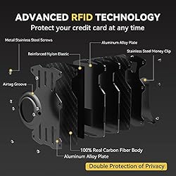 AirTag Wallet Men, Slim Minimalist Metal Wallet