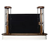 The Stair Barrier Baby and Pet Gate – Banister-to-Banister - Retractable Fabric Safety Gate Wide and Regular Sizes - Made in the USA – Black Wide