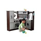 KidKraft Ultimate Corner Play Kitchen with Lights & Sounds, Espresso