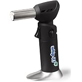 Whip-It! Flex Torch, Black - Rotating 3 Angles Chef Culinary Cooking Lighter with Adjustable Flame &amp; Safety Lock, Creme Brulee Torch for Cooking, Dessert, Baking.