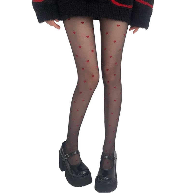 NUFIWI Vintage 60s Printed Funky Tights for Women