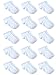 Coobey 15 Pack Kids' Half Cushion Low Cut Athletic Ankle Socks Boys Girls Ankle Socks (2-4 Years, White)