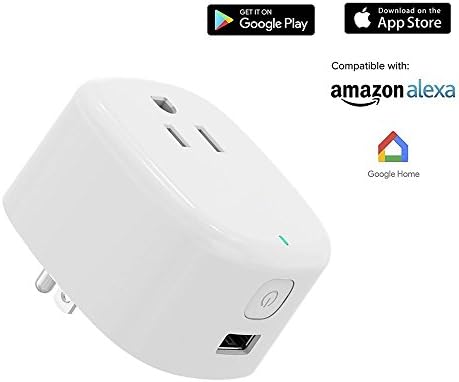 Smart plug, NIUKU Wifi Enabled mini Outlet no Hub Required, Timing and Remote Control your Devices from Anywhere Compatible with Alexa and Google Assistant